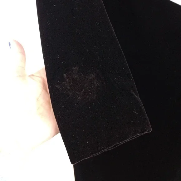 Beautiful Vintage 1980s Nancy Johnson Premiere Black Velvet Dress Size 8 - Picture 5 of 9